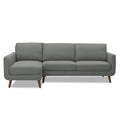 Adorn India Damian L Shape 6 Seater Sofa Set LHS (Grey) (3 Year Warranty)