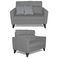 Adorn India Cardello 2 Seater Sofa (Grey) (3 Year Warranty)