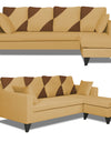 Adorn India Denver L Shape 5 Seater Sofa Set (Right Hand Side) (Beige)