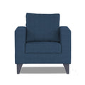 Adorn India Hallton Plain 1 Seater Sofa (Blue) (3 Year Warranty)