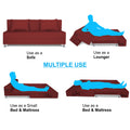 Adorn India Easy Alyn Plus Decent 4 Seater Sofa Cum Bed (6x6) (Maroon)(1 Year Warranty)