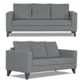 Adorn India Hallton Plain 3-1-1 5 Seater Sofa Set (Grey) (3 Year Warranty)