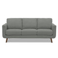 Adorn India Damian 3 Seater Sofa (Grey) (3 Year Warranty)
