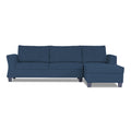 Adorn India Valencia Plus Decent L Shape 6 Seater Sofa Set (Right Hand Side) (Blue)