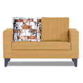 Adorn India Hallton Digitel Print 2 Seater Sofa (Beige) (3 Year Warranty)