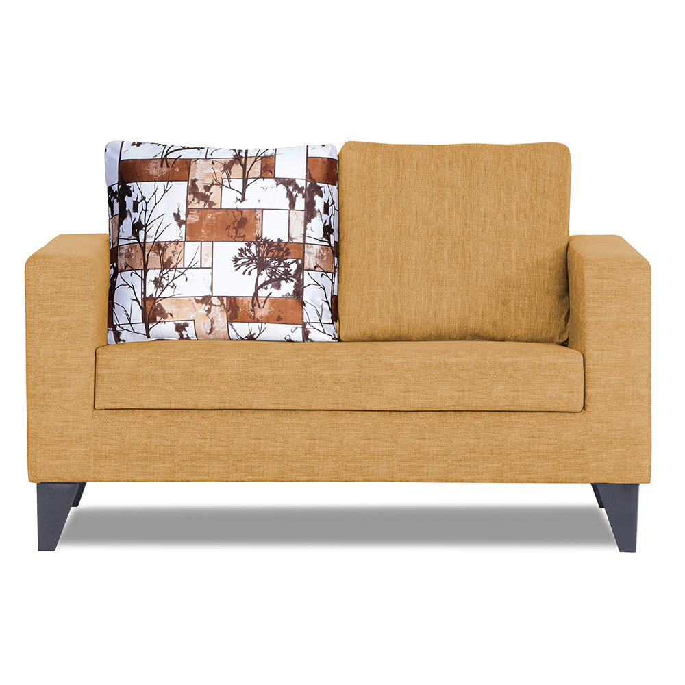 Adorn India Hallton Digitel Print 2 Seater Sofa (Beige)