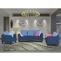 Straight line Plus Blossom 3+2+1 6 Seater Sofa Set (Blue)