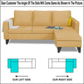 Adorn India Chandler Plain L Shape 4 Seater Sofa Set (Beige) (3 Year Warranty)