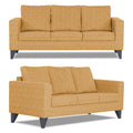 Adorn India Straight Line Plus Decent 3+1+1 5 Seater Sofa Set (Beige) (3 Year Warranty)