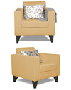 Adorn India Bladen 1 Seater Sofa (Beige)