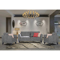 Enzo Decent Premium Leatherette Suede 3+1+1 5 Seater Sofa Set (Grey)