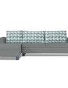 Adorn India Alexia Plus Bricks L Shape 6 Seater Sofa Set (Left Hand Side) (Grey)