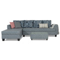 Raiden Crafty L Shape 6 Seater Sofa Set with Center Table (Left Hand Side) (Grey)