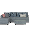 Adorn India Raiden Crafty L Shape 6 Seater Sofa Set with Center Table (Left Hand Side) (Grey)