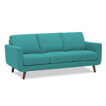 Adorn India Damian 3+2+1 6 Seater Sofa Set (Aqua Blue)