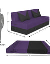 Adorn India Easy Boom 2 Seater Sofa Cum Bed 4 x 6 (Purple & Black)