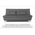 Adorn India Arden 4 Seater Sofa Cum Bed 4 x 6 (Light Grey) (3 Year Warranty)