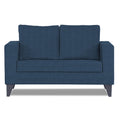 Adorn India Hallton Plain 2 Seater Sofa (Blue) (3 Year Warranty)