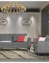 Adorn India Enzo Decent Premium Leatherette Suede 3+2 5 Seater Sofa Set (Grey)