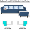 Adorn India Bladen L Shape 5 Seater Sofa Set Floral Print (Right Hand Side) (Blue)