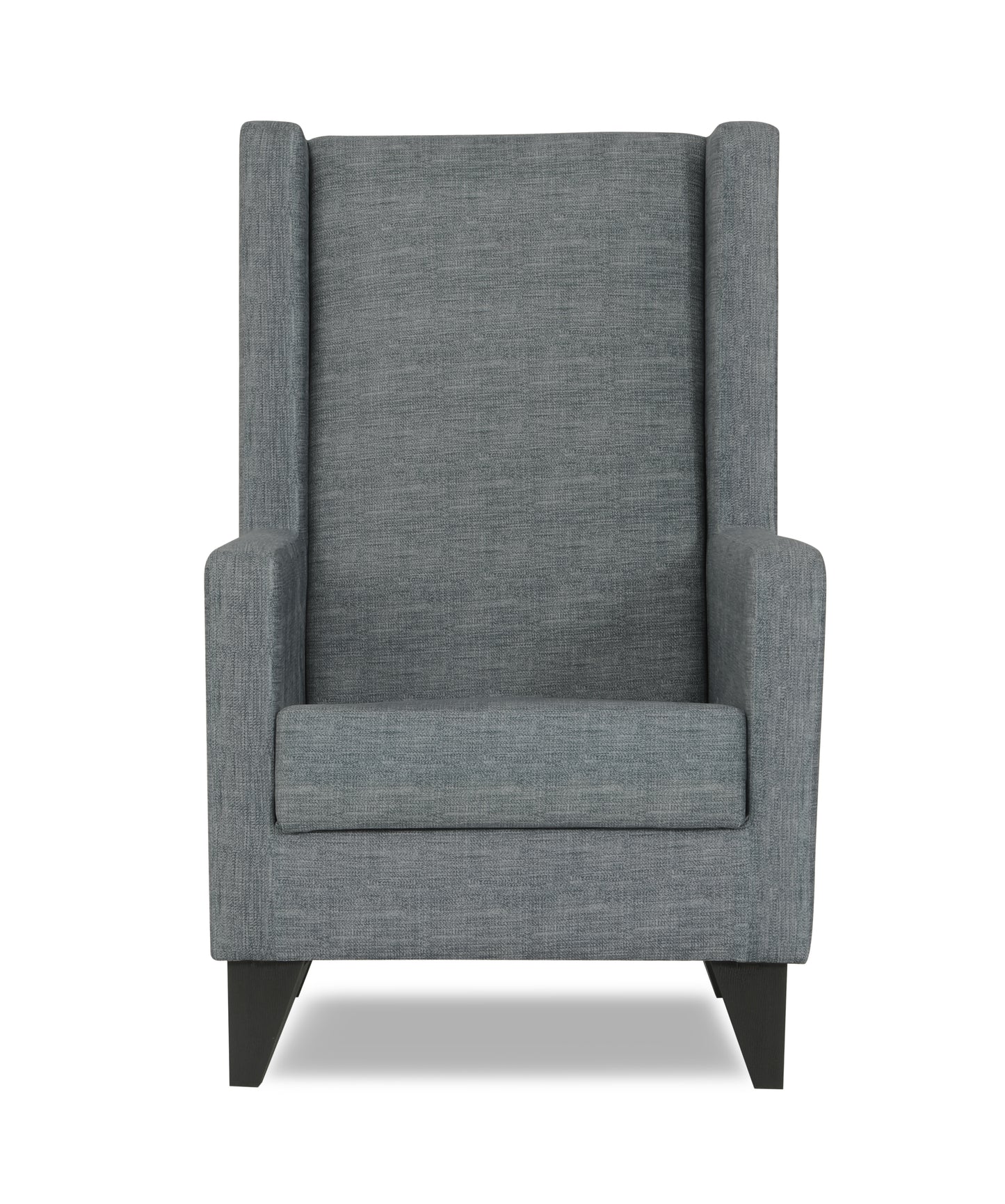 Adorn India Christopher 1 Seater Wing Chair Decent (Grey)