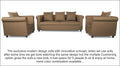 Adorn India Magnum 3-1-1 Sofa Set (New Camel)