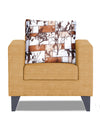 Adorn India Hallton Digitel Print 1 Seater Sofa (Beige)