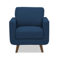 Adorn India Damian 1 Seater Sofa (Blue) (3 Year Warranty)