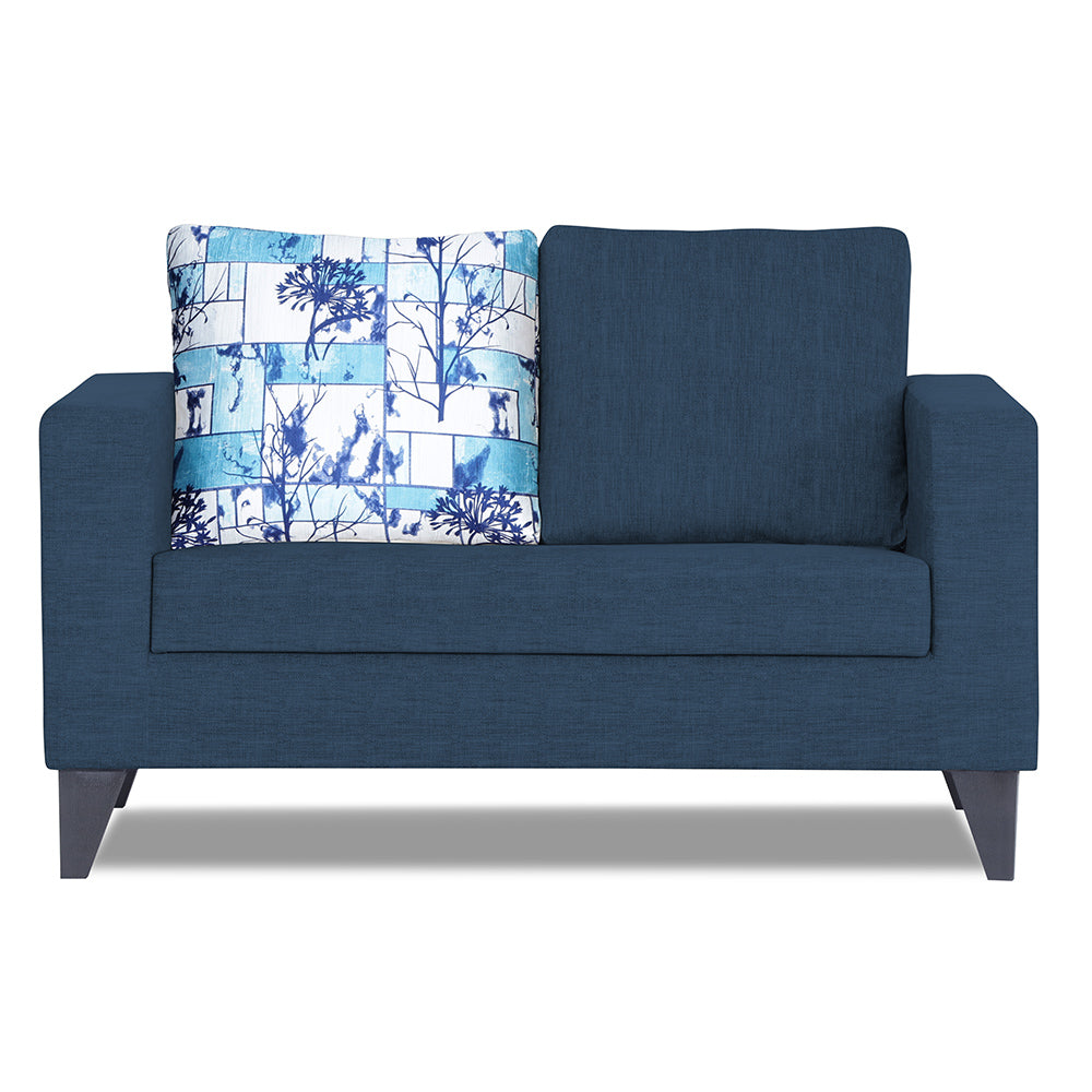 Adorn India Hallton Digitel Print 2 Seater Sofa (Blue)