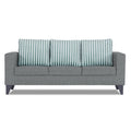 Adorn India Straight Line Plus Stripes 3 Seater Sofa (Grey) (3 Year Warranty)