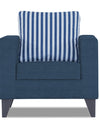 Adorn India Straight Line Plus Stripes 1 Seater Sofa (Blue)