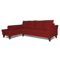 Adorn India Maddox Tufted L Shape 6 Seater Sofa Set LHS (Maroon) (3 Year Warranty)