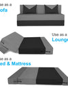 Adorn India Easy Boom 3 Seater Sofa Cum Bed 5 x 6 (Grey & Black)