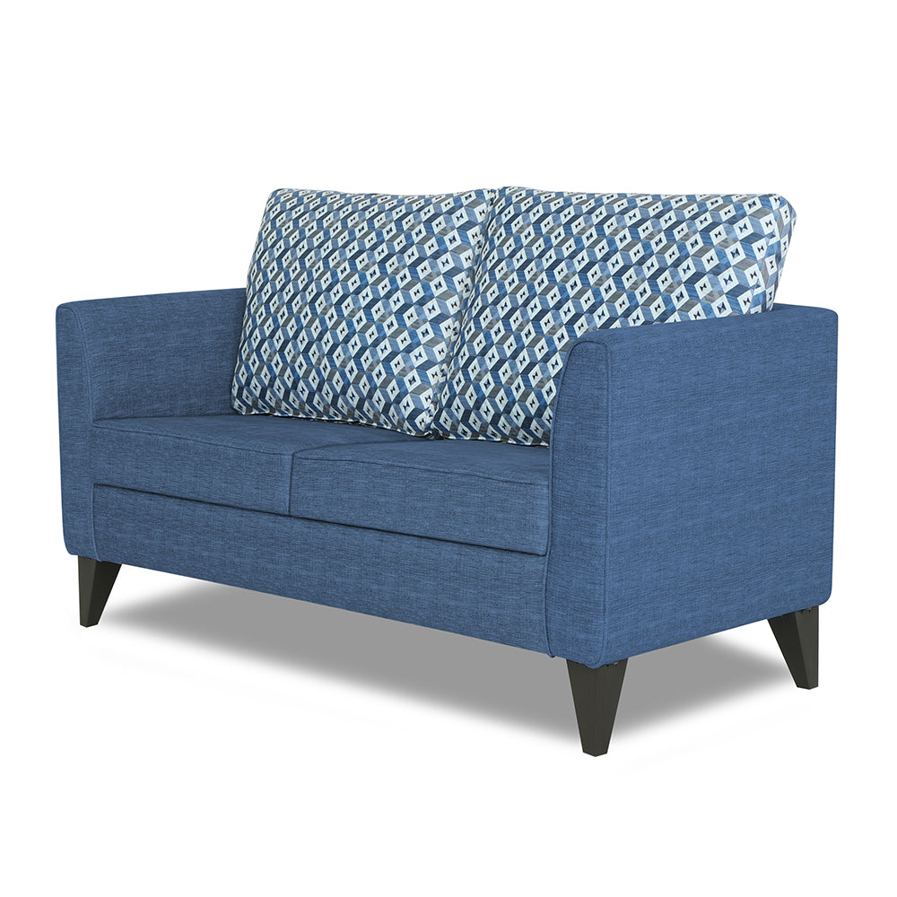 Adorn India Tornado Bricks (3 Years Warranty) 2 Seater Sofa (Blue) Mod
