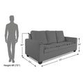 Russell 3 Seater Sofa (Grey)
