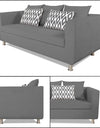 Adorn India Poland 3-1-1 Five Seater Sofa Set (Grey)