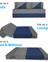 Adorn India Easy Desmond 3 Seater Sofa Cum Bed 5 x 6 (Blue & Grey)