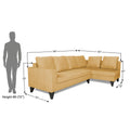 Adorn India Bryson L Shape 6 Seater Sofa Set Plain (Right Hand Side) (Beige) (3 Year Warranty)