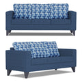 Straight line Plus Bricks 3+2 5 Seater Sofa Set (Blue)