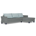 Adorn India Valencia Plus Bricks L Shape 6 Seater Sofa Set (Right Hand Side) (Grey)
