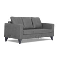 Adorn India Straight line Plus Premium Leatherette Suede 3 Seater Sofa (Grey) (3 Year Warranty)