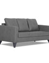 Adorn India Straight line Plus Premium Leatherette Suede 3 Seater Sofa (Grey)