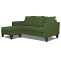 Adorn India Chandler L Shape 4 Seater Sofa Set Plain (Green)