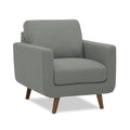 Adorn India Damian 1 Seater Sofa (Grey) (3 Year Warranty)