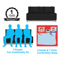 Adorn India Easy Alyn Plus Decent 3 Seater Sofa Cum Bed (5x6) (Black) (1 Year Warranty)