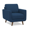 Adorn India Damian 1 Seater Sofa (Blue) (3 Year Warranty)