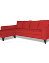Adorn India Maddox Tufted L Shape 5 Seater Sofa Set (Left Hand Side) (Red)