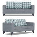 Straight line Plus Bricks 3+2 5 Seater Sofa Set (Grey)
