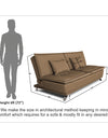 Adorn India Arden 3 Seater Sofa Cum Bed Fabric (Camel)