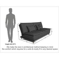 Adorn India Arden 4 Seater Sofa Cum Bed 4 x 6 (Dark Grey) (3 Year Warranty)